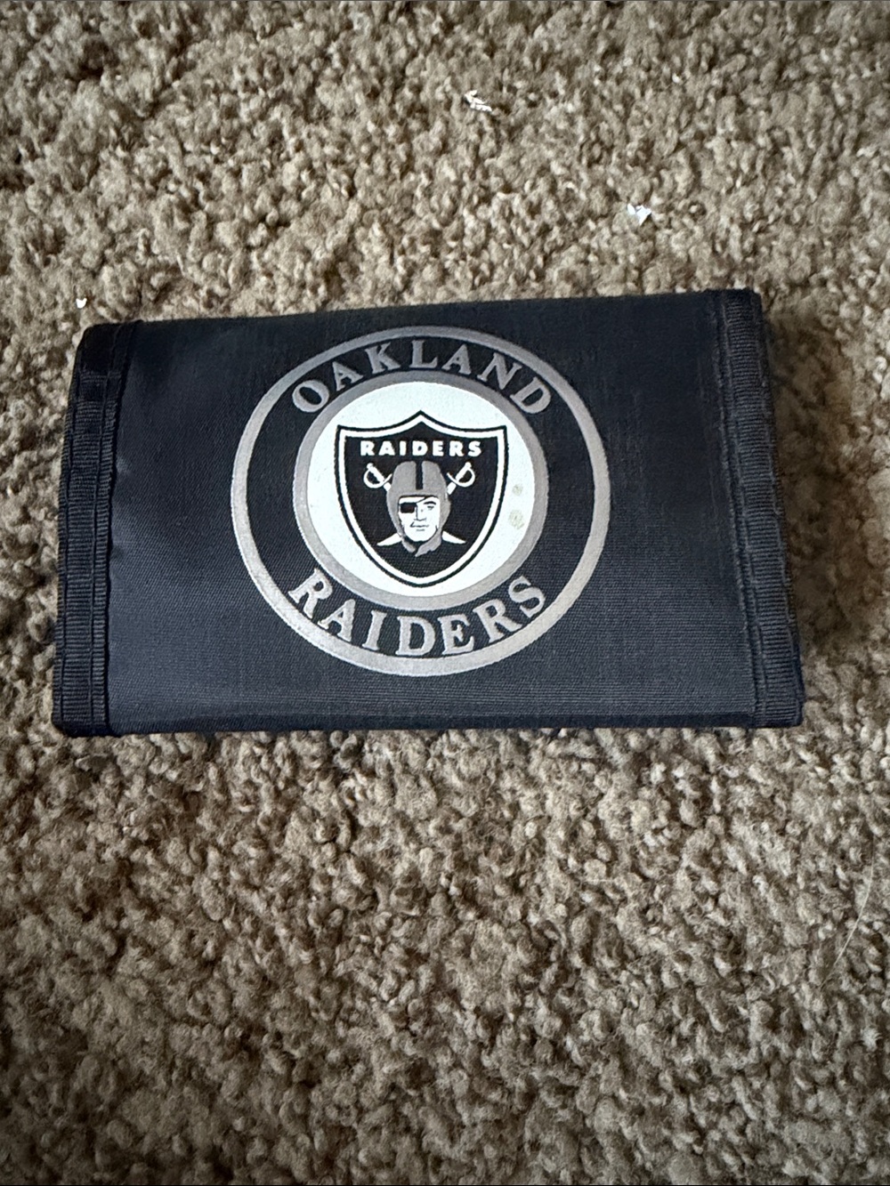 Black Tri-Fold Nylon Wallet